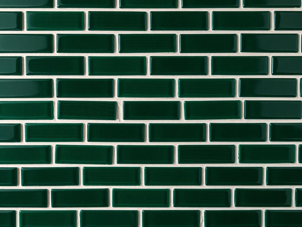 Bottle Green Gloss Kitchen Tile 75 — Gloss ceramic 75 x 300mm