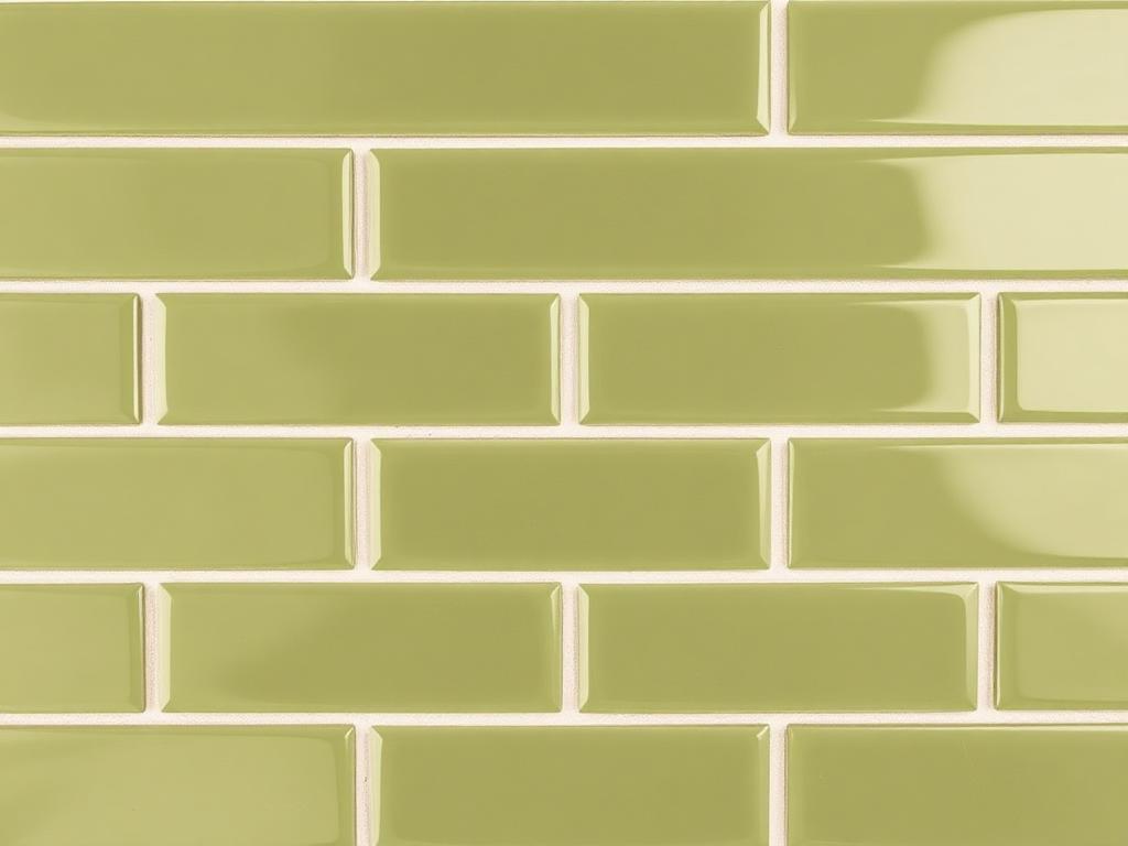 Olive Gloss Kitchen Tile 75 — Gloss ceramic 75 x 300mm