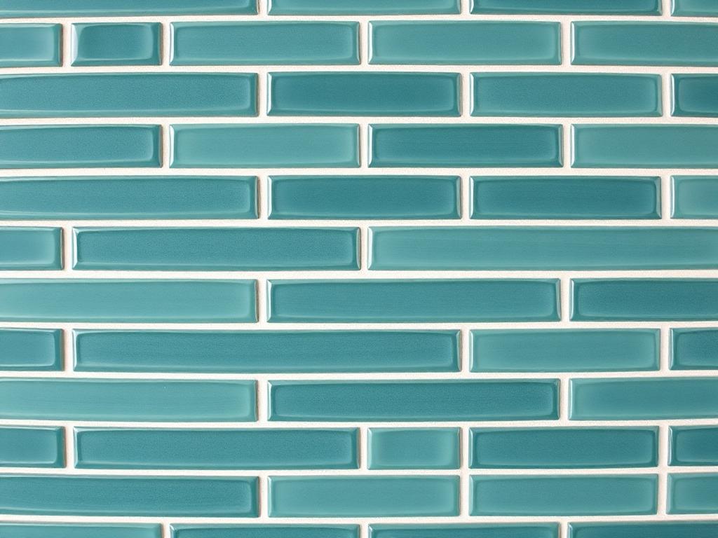 Teal Gloss Kitchen Tile 75 — Gloss ceramic 75 x 300mm