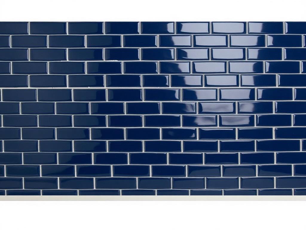 Navy Gloss Kitchen Tile 75 — Gloss ceramic 75 x 300mm